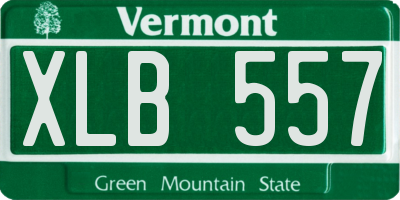 VT license plate XLB557
