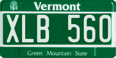 VT license plate XLB560