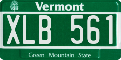 VT license plate XLB561