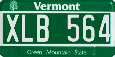 VT license plate XLB564