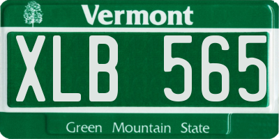 VT license plate XLB565