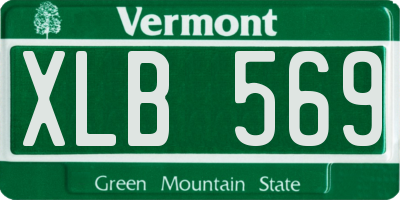 VT license plate XLB569