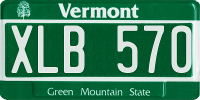 VT license plate XLB570