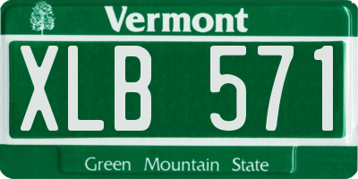VT license plate XLB571