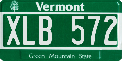 VT license plate XLB572