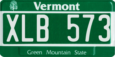 VT license plate XLB573