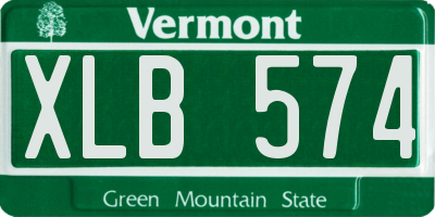 VT license plate XLB574