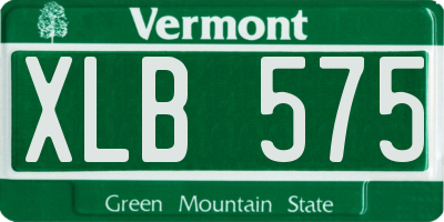 VT license plate XLB575