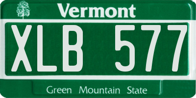 VT license plate XLB577