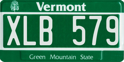 VT license plate XLB579