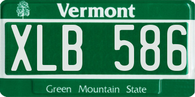 VT license plate XLB586