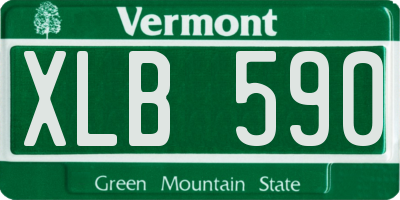 VT license plate XLB590