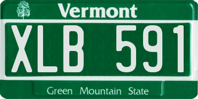 VT license plate XLB591