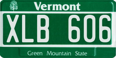 VT license plate XLB606