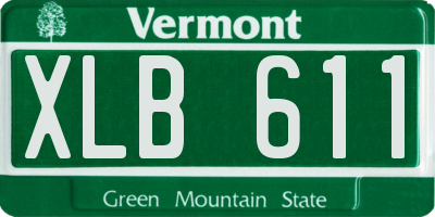VT license plate XLB611