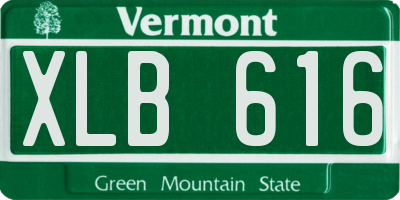 VT license plate XLB616