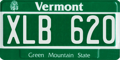 VT license plate XLB620