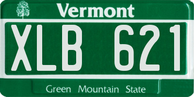 VT license plate XLB621