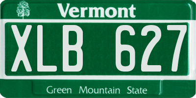 VT license plate XLB627