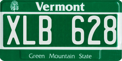 VT license plate XLB628