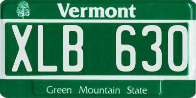 VT license plate XLB630