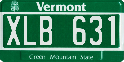 VT license plate XLB631