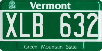 VT license plate XLB632
