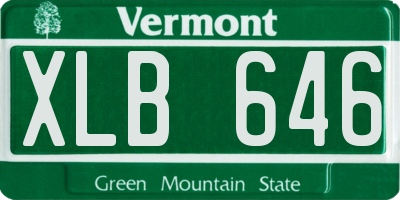 VT license plate XLB646