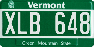 VT license plate XLB648
