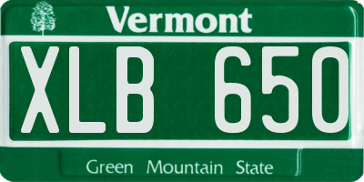 VT license plate XLB650