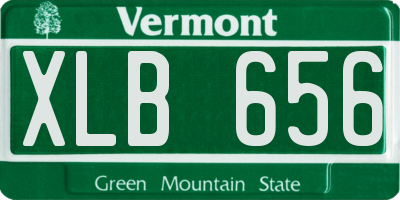 VT license plate XLB656