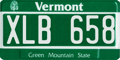 VT license plate XLB658