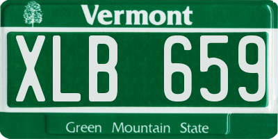 VT license plate XLB659