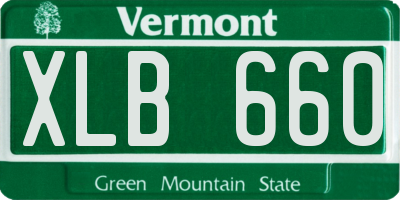 VT license plate XLB660