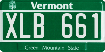 VT license plate XLB661