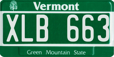 VT license plate XLB663
