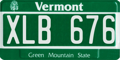 VT license plate XLB676