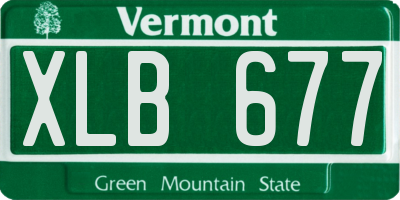 VT license plate XLB677