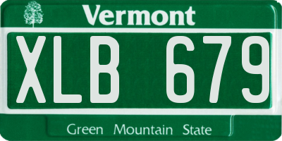 VT license plate XLB679