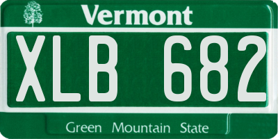 VT license plate XLB682