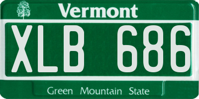 VT license plate XLB686
