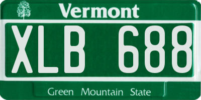 VT license plate XLB688