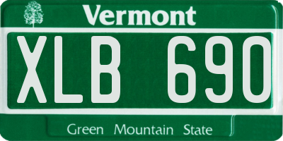 VT license plate XLB690