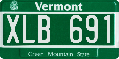 VT license plate XLB691
