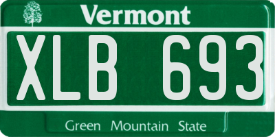 VT license plate XLB693