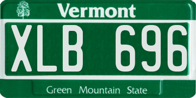 VT license plate XLB696