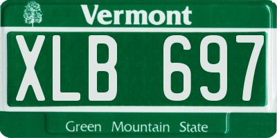 VT license plate XLB697
