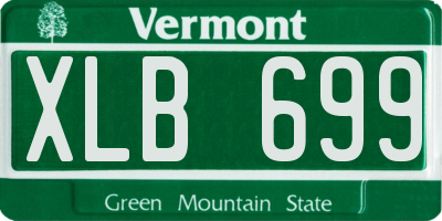 VT license plate XLB699