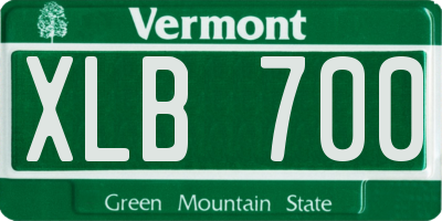 VT license plate XLB700