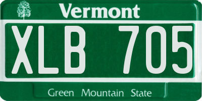 VT license plate XLB705